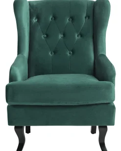 Best Beliani Nojatuoli Sametti Tummanvihrea Alta