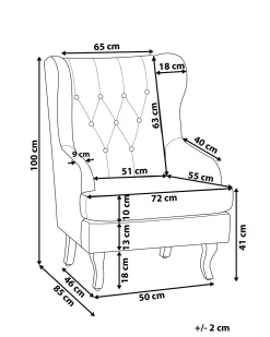 Best Beliani Nojatuoli Sametti Tummanvihrea Alta