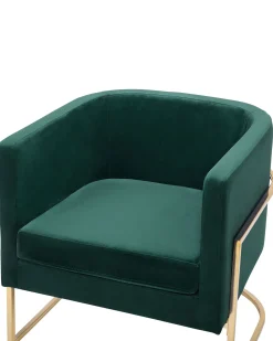 Online Beliani Nojatuoli Sametti Tummanvihrea Sirkka