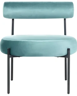 Nojatuolit<Beliani Nojatuoli Sametti Turkoosi Alpha