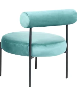 Nojatuolit<Beliani Nojatuoli Sametti Turkoosi Alpha