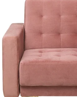 Store Beliani Nojatuoli Sametti Vaaleanpunainen Aberdeen