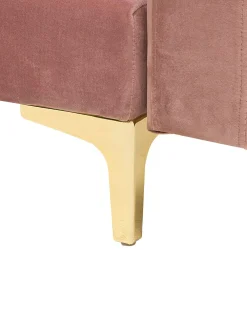 Store Beliani Nojatuoli Sametti Vaaleanpunainen Aberdeen