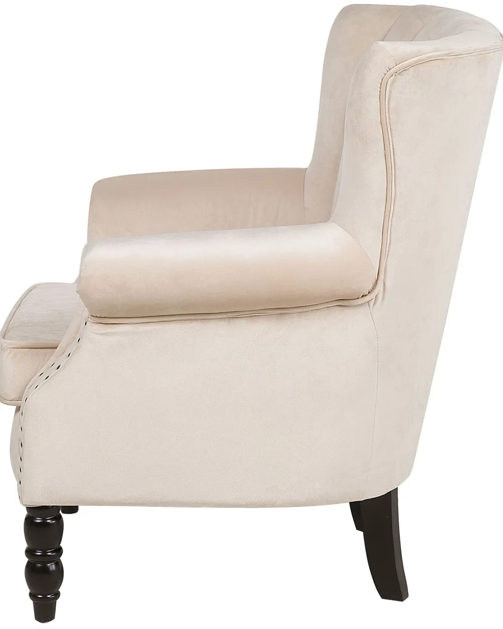 Nojatuolit<Beliani Nojatuoli Samettinen Beige Svedala