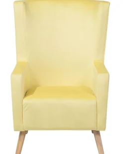 Cheap Beliani Nojatuoli Samettinen Keltainen Oneida