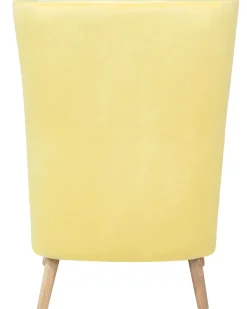 Cheap Beliani Nojatuoli Samettinen Keltainen Oneida