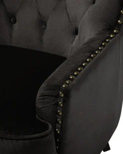 Nojatuolit<Beliani Nojatuoli Samettinen Musta Viborg Ii