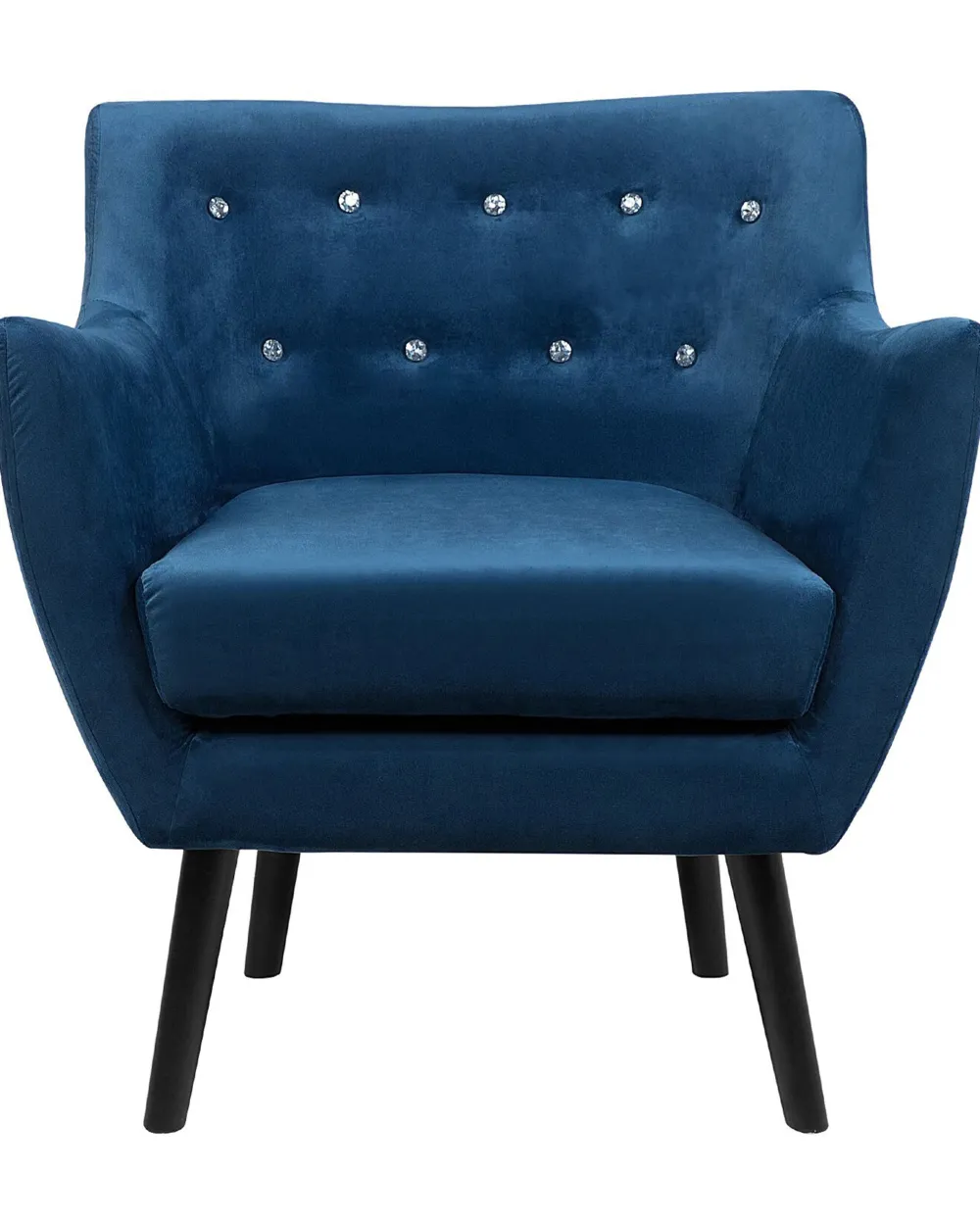 Nojatuolit<Beliani Nojatuoli Samettinen Sininen Drammen