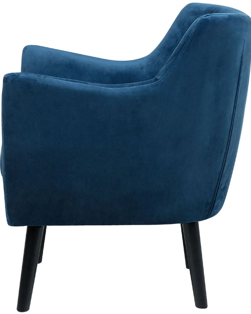 Nojatuolit<Beliani Nojatuoli Samettinen Sininen Drammen