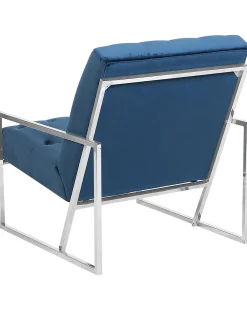 Cheap Beliani Nojatuoli Samettinen Sininen Harstad