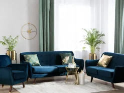 Flash Sale Beliani Nojatuoli Samettinen Sininen Bodo