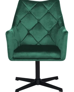 Sale Beliani Nojatuoli Samettinen Tummanvihrea Vaksala