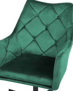 Sale Beliani Nojatuoli Samettinen Tummanvihrea Vaksala