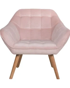 Fashion Beliani Nojatuoli Samettinen Vaaleanpunainen Karis