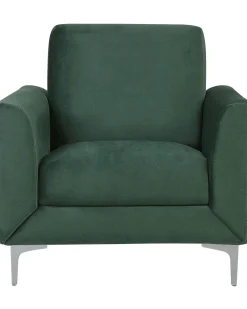 Discount Beliani Nojatuoli Samettinen Vihrea Fenes