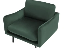 Store Beliani Nojatuoli Samettinen Vihrea Vinterbro