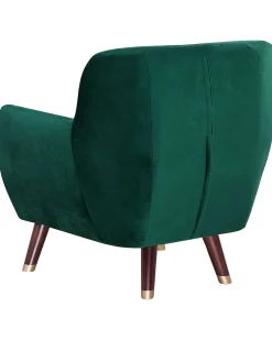 Nojatuolit<Beliani Nojatuoli Samettinen Vihrea Bodo