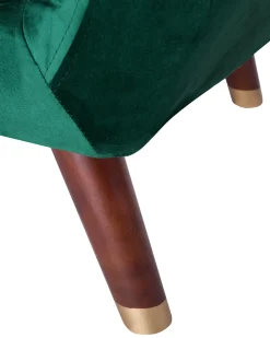 Nojatuolit<Beliani Nojatuoli Samettinen Vihrea Bodo