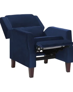 Nojatuolit<Beliani Nojatuoli Sininen Sametti Egersund