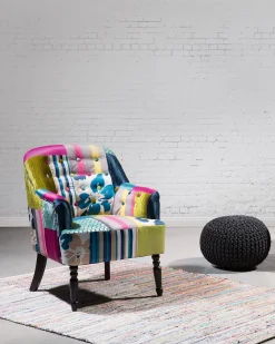 Nojatuolit<Beliani Nojatuoli Tilkkukankainen Sininen Mandal