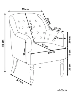 Nojatuolit<Beliani Nojatuoli Tilkkukankainen Sininen Mandal