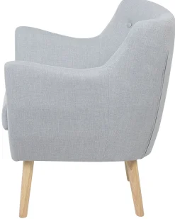 Nojatuolit<Beliani Nojatuoli Vaaleanharmaa Drammen