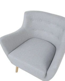 Nojatuolit<Beliani Nojatuoli Vaaleanharmaa Drammen