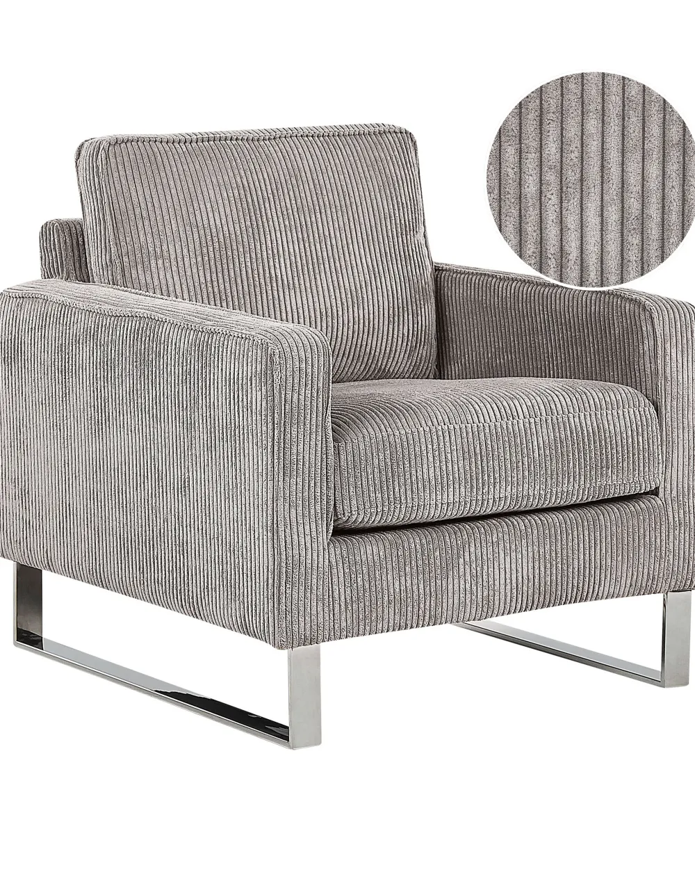 Clearance Beliani Nojatuoli Vakosametti Harmaa Vind