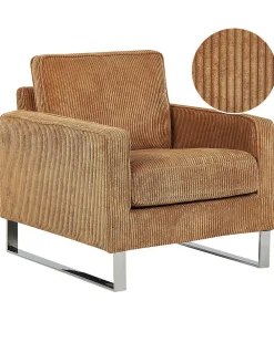 Nojatuolit<Beliani Nojatuoli Vakosamettinen Ruskea Vind