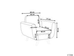 Tekstiilit<Beliani Paallinen Nojatuoliin Vihrea Sametti Bernes