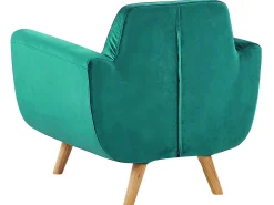 Tekstiilit<Beliani Paallinen Nojatuoliin Vihrea Sametti Bernes