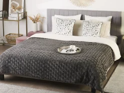 Tekstiilit<Beliani Paivapeitto Kangas Harmaa 200 X 220 Cm Kandilli