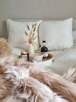 Tekstiilit<Beliani Paivapeitto Vaaleanruskea 200 X 220 Cm Delice