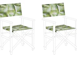 Clearance Beliani Palmunlehtikuviollinen Vaihtokangas Puutarhatuoliin 2 Kpl Cine