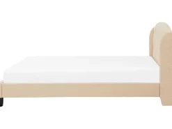 Sängyt<Beliani Parisanky Kangas Beige 180 X 200 Cm Bordeaux