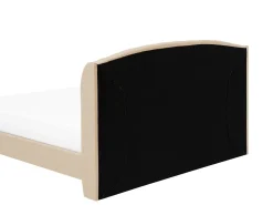 Sängyt<Beliani Parisanky Kangas Beige 180 X 200 Cm Bordeaux