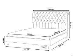Sängyt<Beliani Parisanky Kangas Beige 180 X 200 Cm Reims