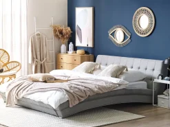 Cheap Beliani Parisanky Kangas Harmaa 180 X 200 Cm Lille