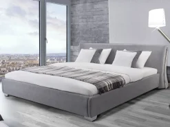 Sängyt<Beliani Parisanky Kangas Harmaa 180 X 200 Cm Paris