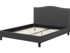 Clearance Beliani Parisanky Kangas Led-Valot Tummanharmaa 180 X 200 Cm Montpellier