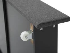 New Beliani Parisanky Kangas Säilytystila Led-Valot Tummanharmaa 180 X 200 Cm Montpellier