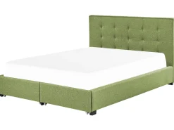 Sängyt<Beliani Parisanky Kangas Säilytystila Vihrea 180 X 200 Cm La Rochelle