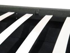 Sängyt<Beliani Parisanky Kangas Säilytystila Tummanharmaa 180 X 200 Cm Rennes