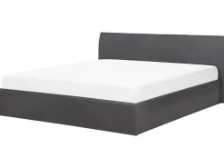 Sängyt<Beliani Parisanky Kangas Säilytystila Harmaa 180 X 200 Cm Orbey