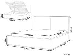 Cheap Beliani Parisanky Kangas Säilytystila Beige 160 X 200 Cm Moissac