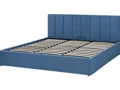 Sängyt<Beliani Parisanky Kangas Säilytystila Sininen 180 X 200 Cm Dreux