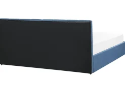 Sängyt<Beliani Parisanky Kangas Säilytystila Sininen 180 X 200 Cm Dreux