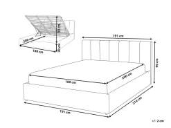 Clearance Beliani Parisanky Kangas Säilytystila Beige 180 X 200 Cm Dreux