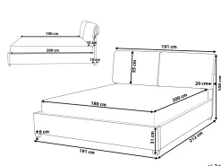 Best Sale Beliani Parisanky Kangas Tummanharmaa 180 X 200 Cm Belfort
