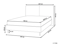 Best Sale Beliani Parisanky Kangas Tummanharmaa 180 X 200 Cm Izernore